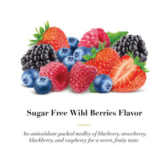 DOOLITTLE Wild Berries pastilles ingredients label emphasizes sugar-free formula.