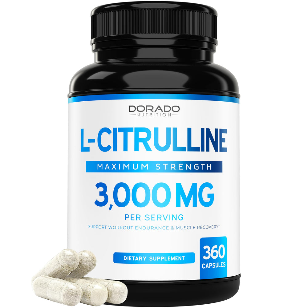 Dorado Nutrition L Citrulline bottle front view for easy daily supplementation.