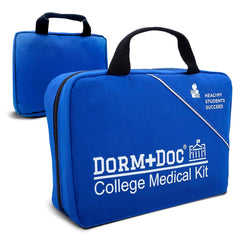 DormDoc 175-piece kit in dorm case open for quick campus emergencies