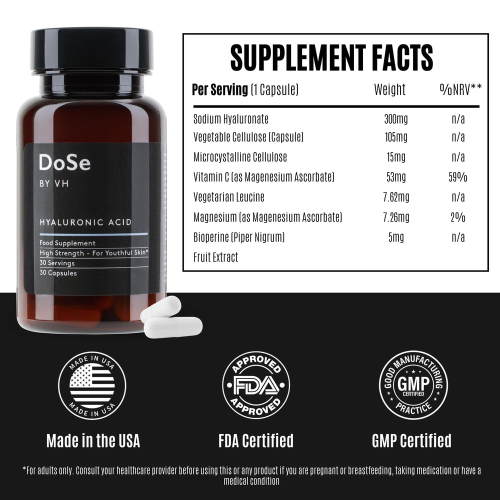 DoSe by VH vegan capsules designed for skin and joint wellness