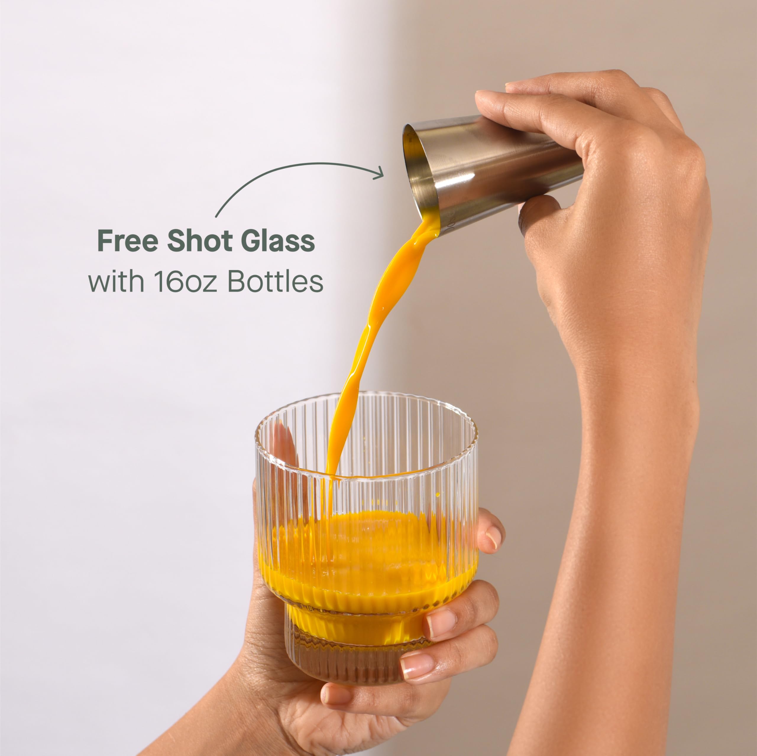 DOSE cholesterol bottle pour shows convenient daily intake ritual for easy use