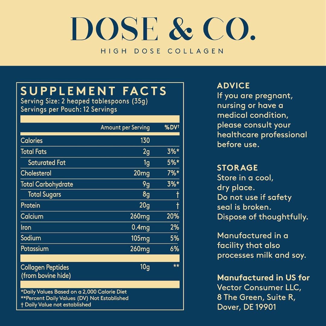 Hydrolyzed Type I & III collagen ingredients highlighted on label