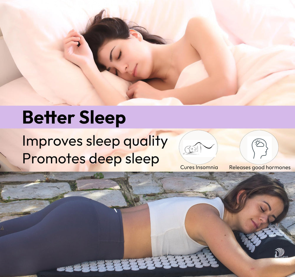 DoSensePro acupressure mat and pillow setup supports post-workout recovery