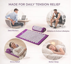 DoSensePro pillow neck support in use for upper back tension relief