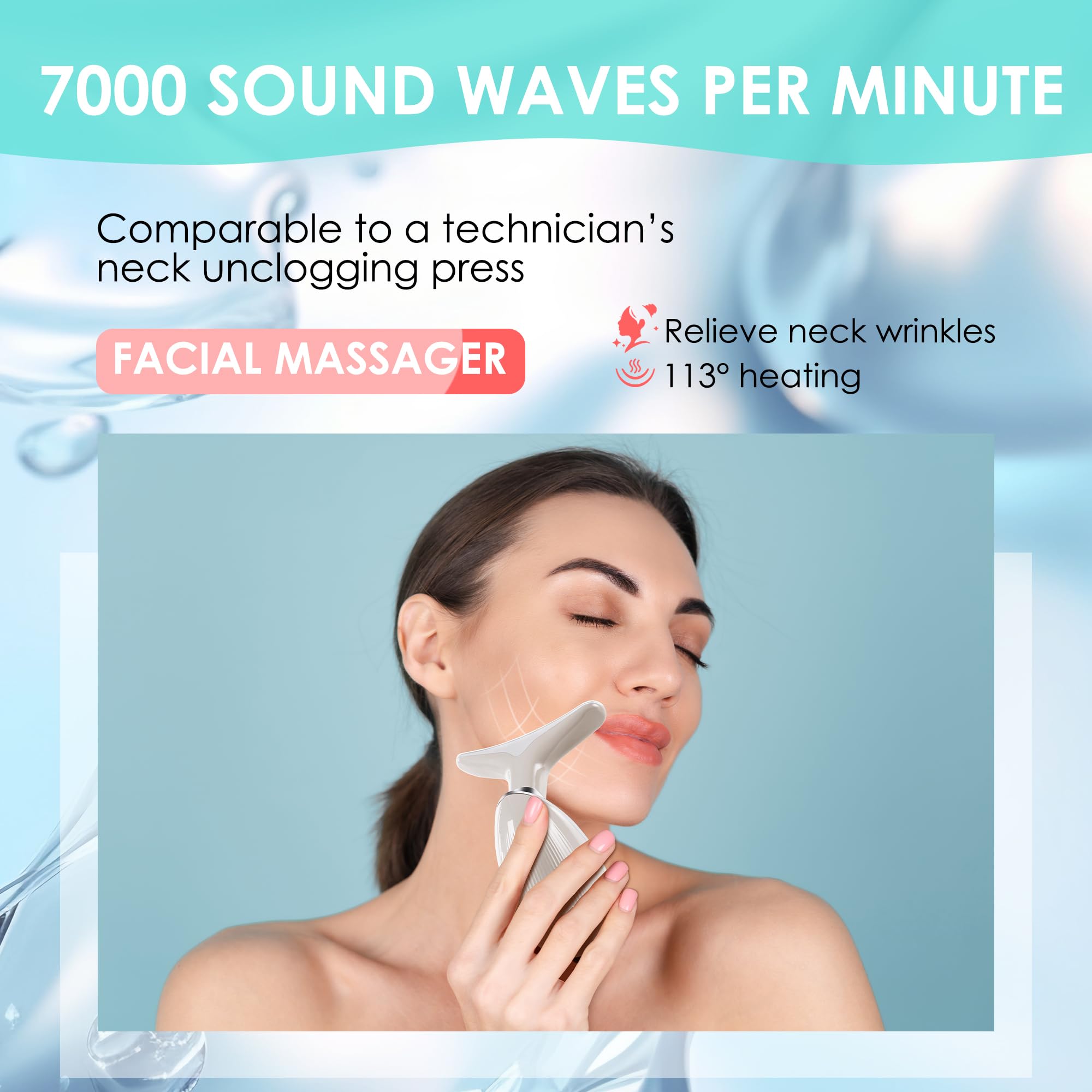 Doset facial massager includes USB cable and user manual for setup.