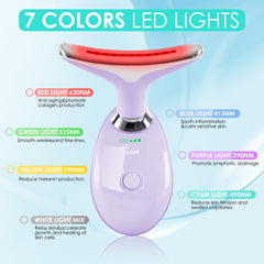 Doset red-light therapy on face and neck for a soothing spa-like session.