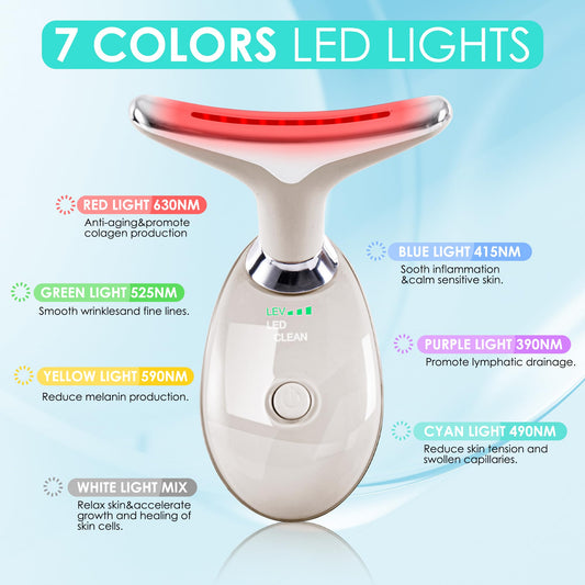 Doset facial massager red-light therapy offers soothing skincare sessions.