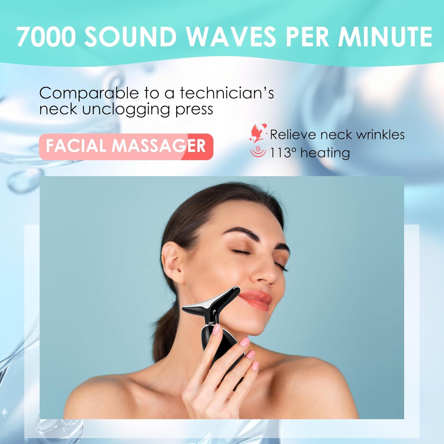Doset facial massager with USB charging cable included.