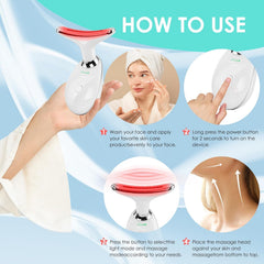 Doset facial massager white with USB charging for convenient sessions.