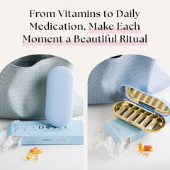 Dosey Pill Compact inside view shows organized weekly compartments