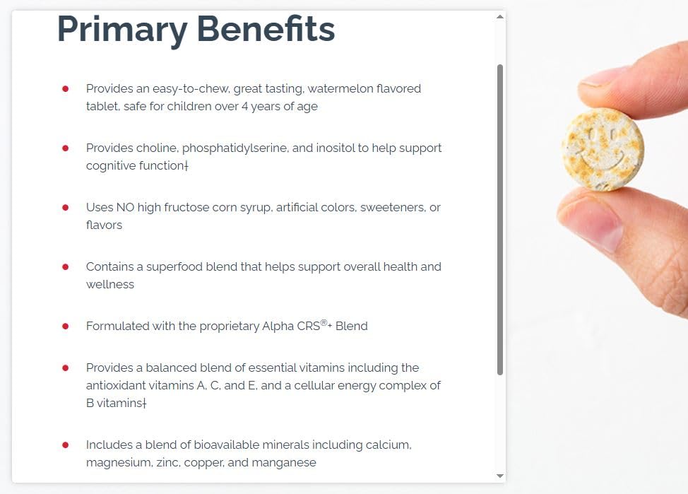 doTERRA a2z chewable watermelon chewables highlight Alpha CRS+ for cellular protection