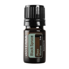 doTERRA Black Spruce oil bottle for diffusion or topical use to promote calm.