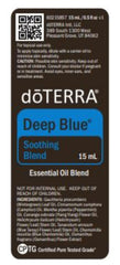 doTERRA Deep Blue bottle with towels for post-workout relaxation after activity