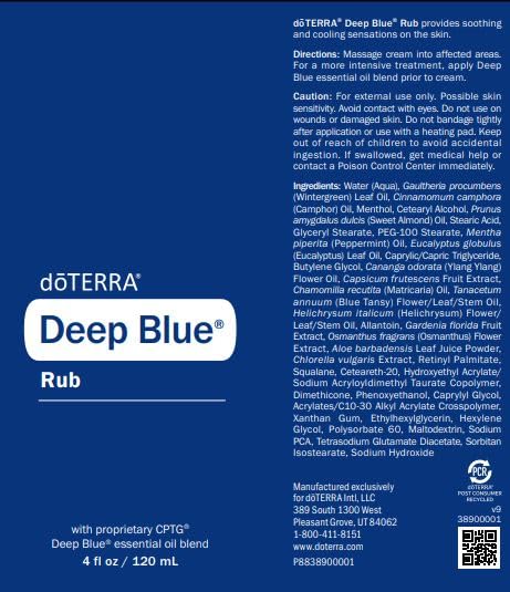 doTERRA Deep Blue Rub jar close-up reveals creamy texture for massage relief