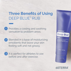 doTERRA Deep Blue Rub bottle with pump spout illustrating quick, mess-free application