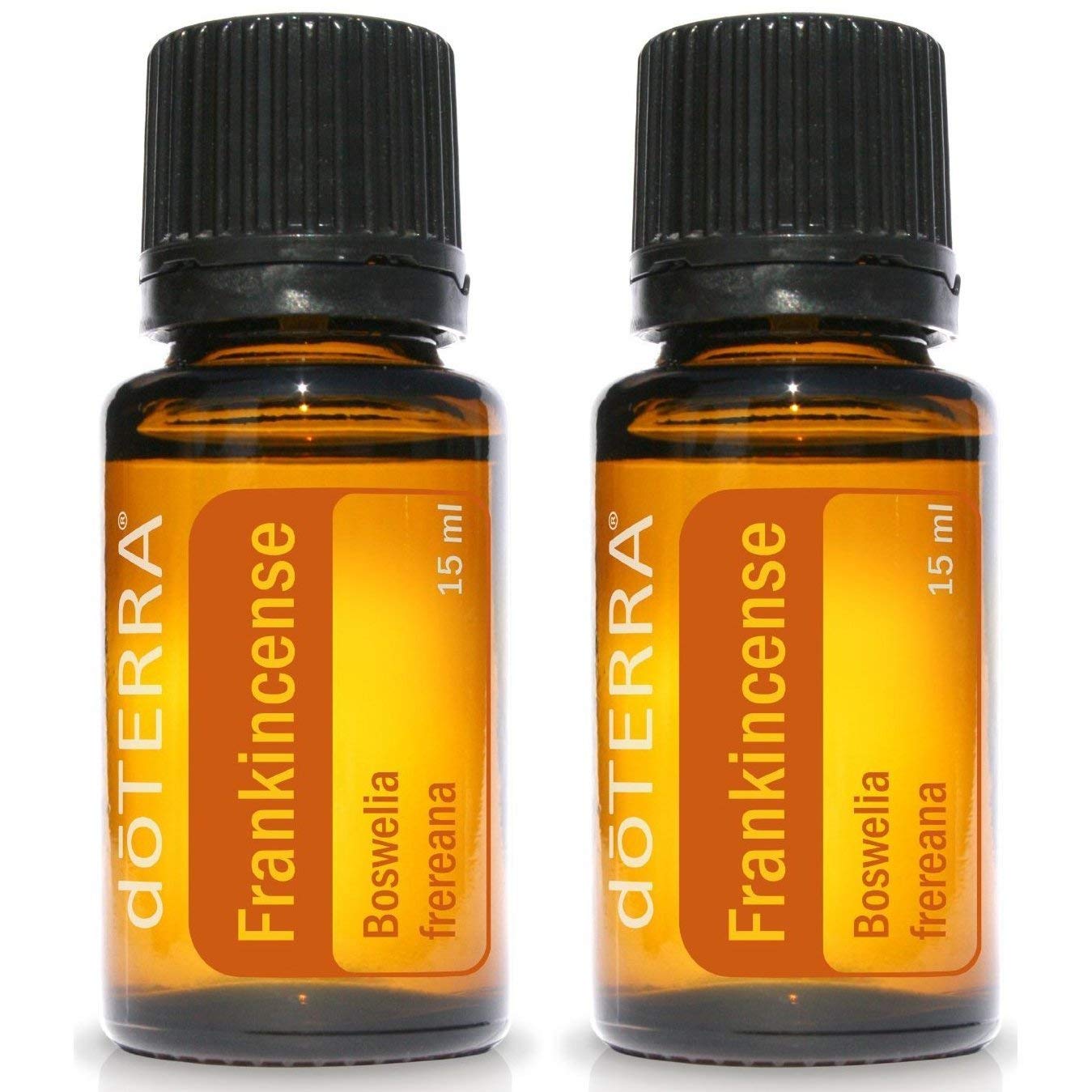 doTERRA frankincense 15 ml bottle highlights rich resin aroma for calming routines.