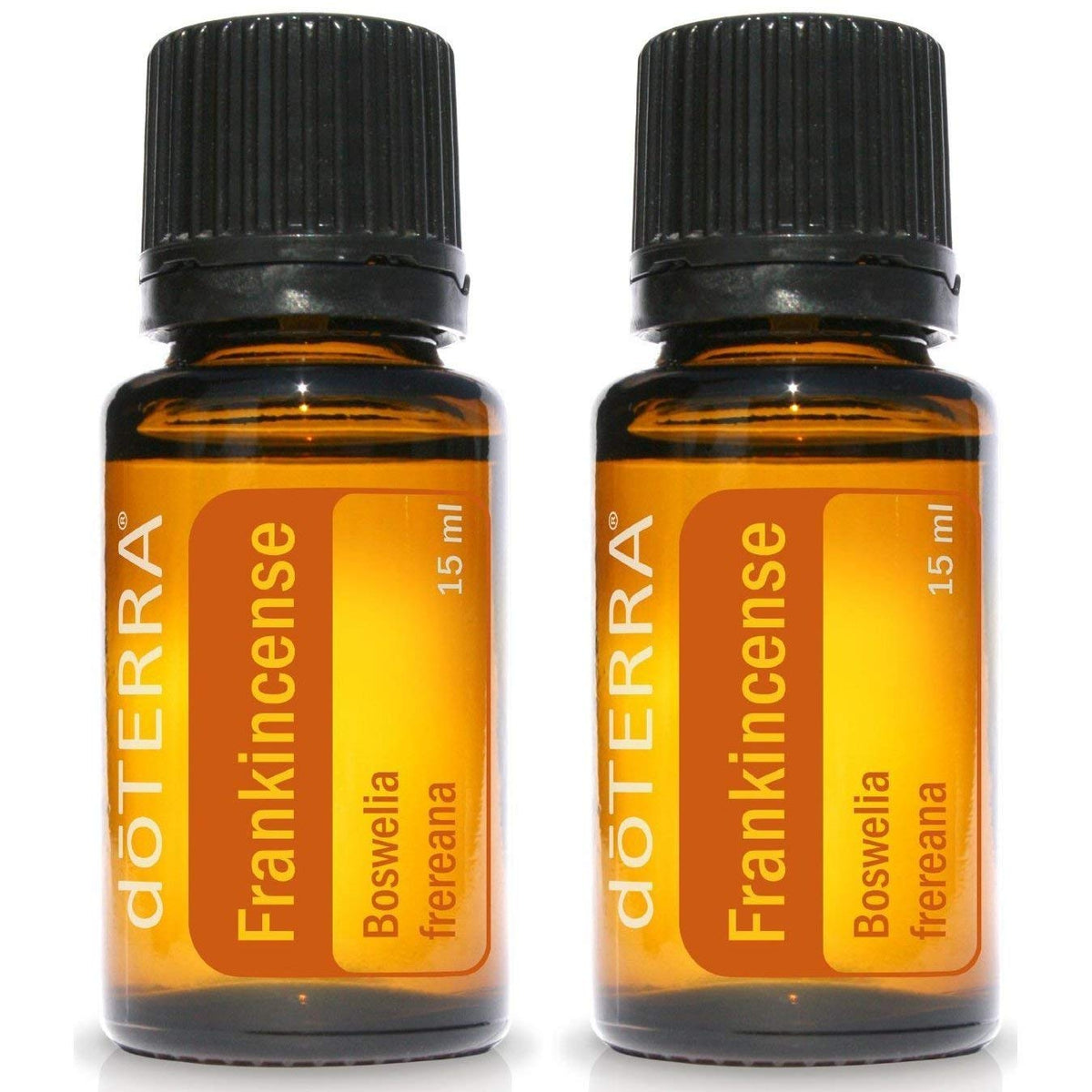 doTERRA frankincense 15 ml bottle highlights rich resin aroma for calming routines.