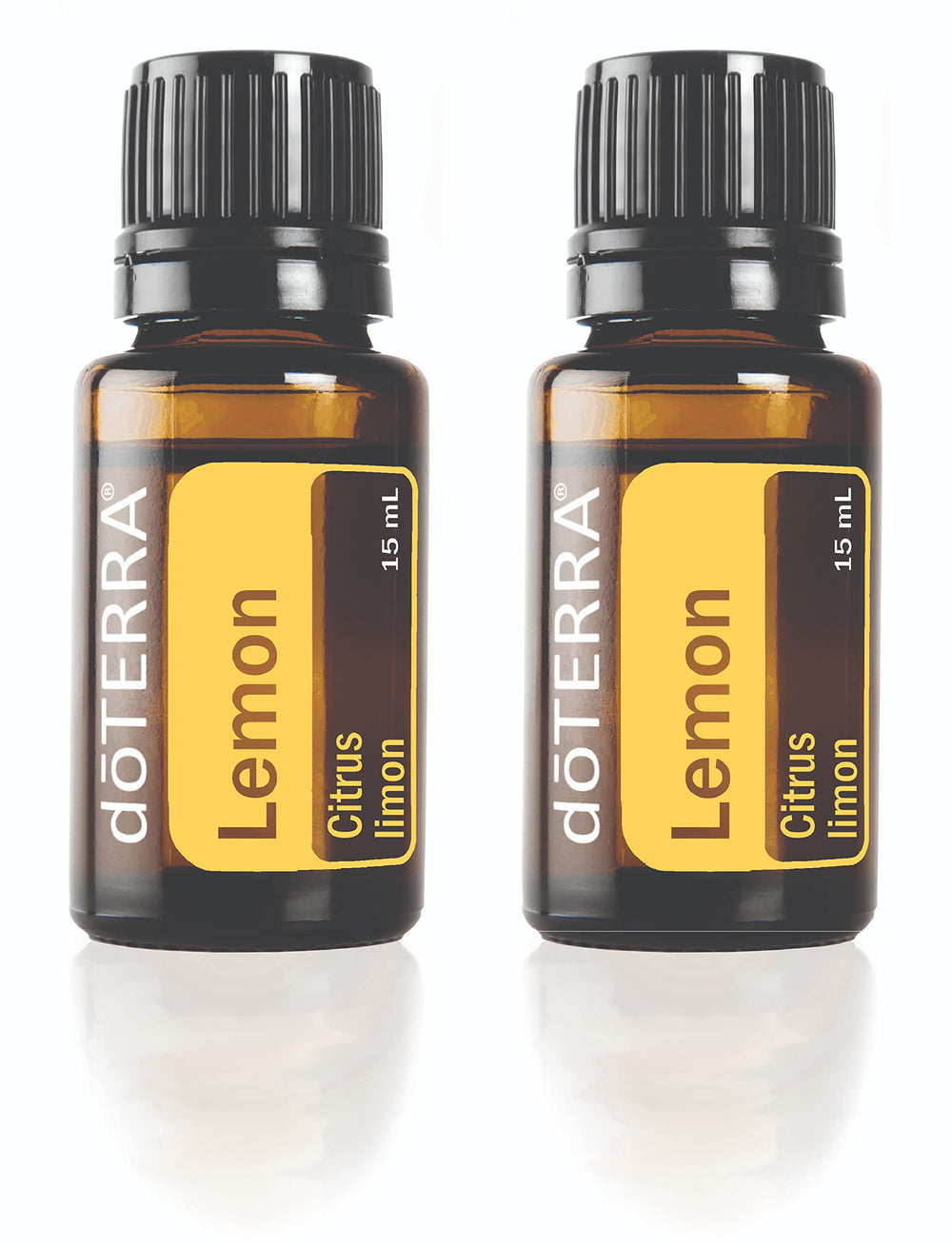 doTERRA Lemon essential oil 15 ml bottle front view for refreshing scent and cleansing
