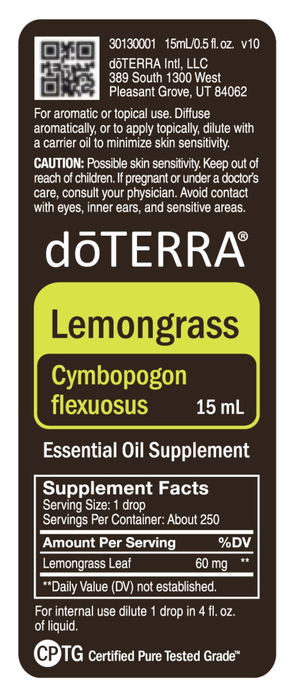 doTERRA Lemongrass oil aroma in a diffuser for bright ambiance