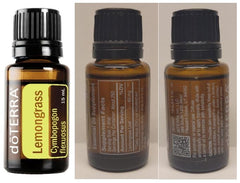 doTERRA Lemongrass oil packaging and bottle close-up