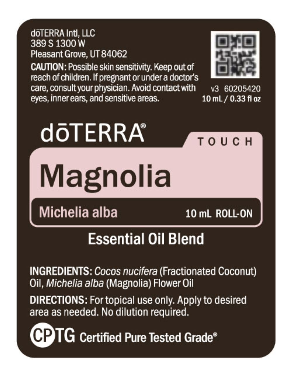 doTERRA Magnolia Touch packaging design suitable for gifting or personal use.