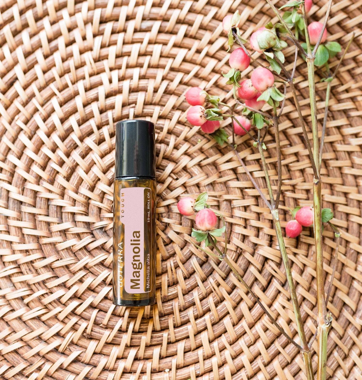 doTERRA Magnolia Touch skin care application showing gentle, soothing use on skin.
