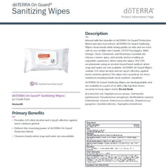 doTERRA On Guard hand wipes in pocket for quick cleansing on the go.