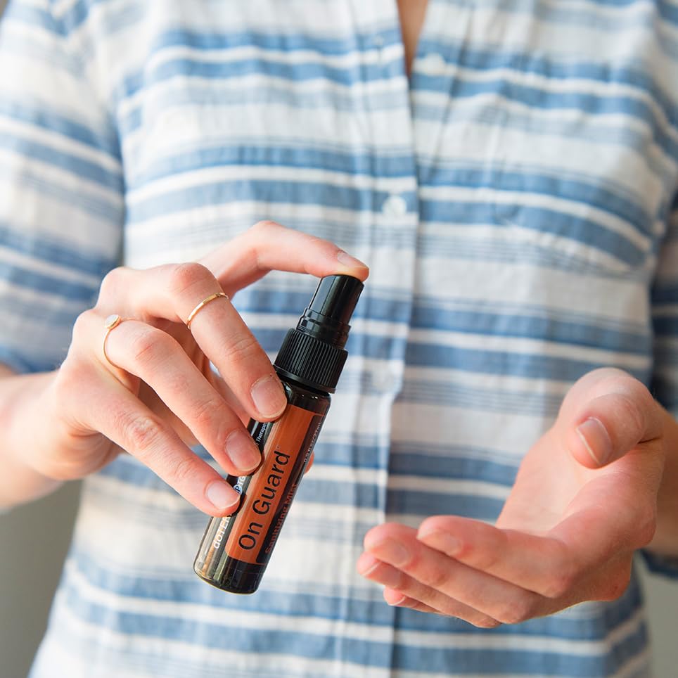 doTERRA On Guard hand mist suitable for quick sanitizing after gym or shared surfaces.