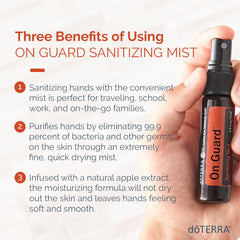 doTERRA On Guard mist with Wild Orange and spices provides an uplifting, spicy aroma.