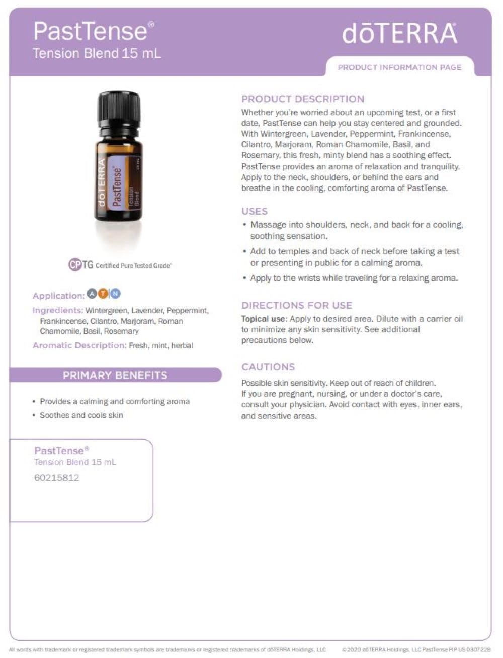 doTERRA PastTense two-pack, convenient for home or travel tension relief.