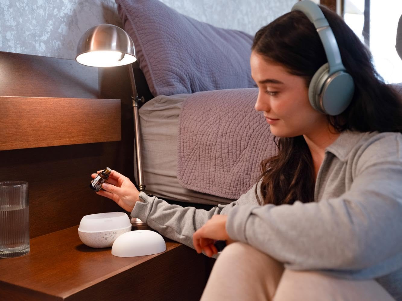 doTERRA Purify diffuser in use releases a clean uplifting aroma for room freshness