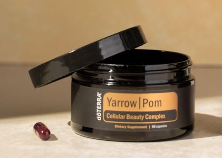 doTERRA Yarrow Pom essential oil blend close-up with antioxidant-rich formula