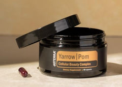 doTERRA Yarrow Pom essential oil blend close-up with antioxidant-rich formula