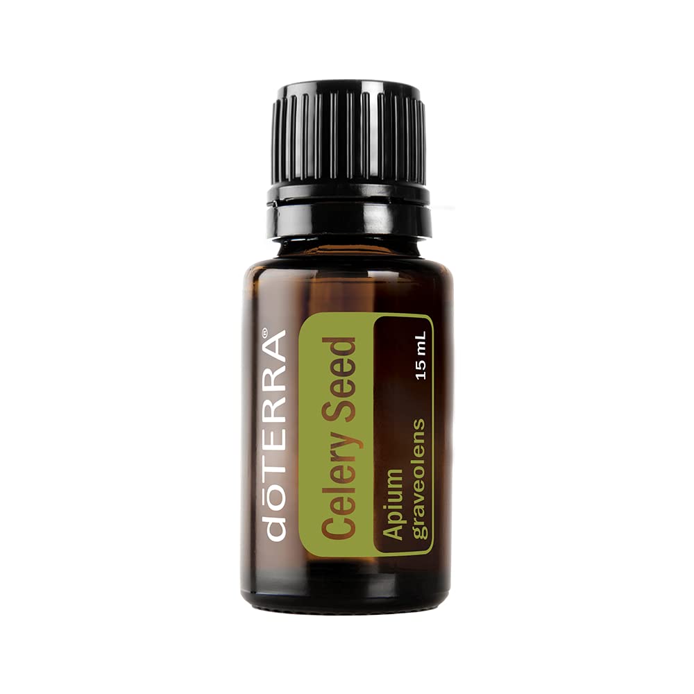 doTERRA Celery Seed Oil bottle with calming aroma for diffusion and skin care