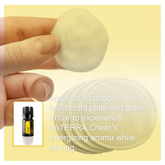 doTERRA Cheer blend notes of citrus and spice for mood lifting.