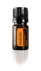 doTERRA Motivate bottle pour demonstrates uplifting aroma for confidence and focus