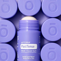 doTERRA PastTense Stick applied to the wrist for on-the-go comfort