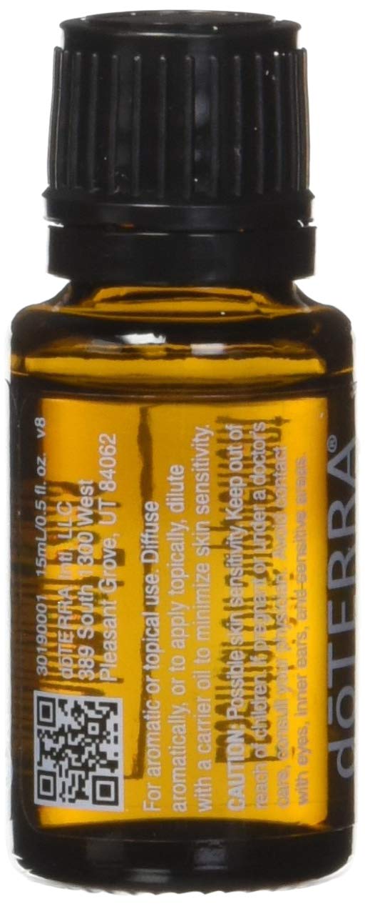doTERRA Peppermint label detail highlighting product information.