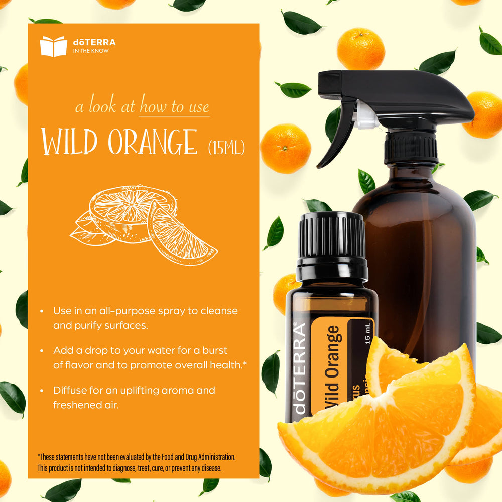 doTERRA Wild Orange citrus aroma for diffuser use and mood lift
