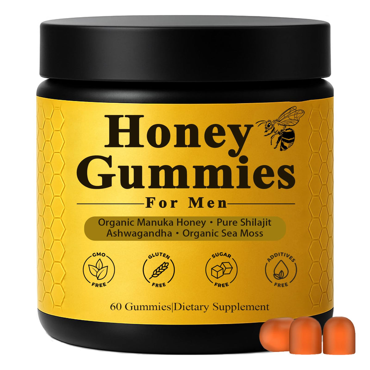 Dotkara Honey Gummies package front, a daily energy booster.