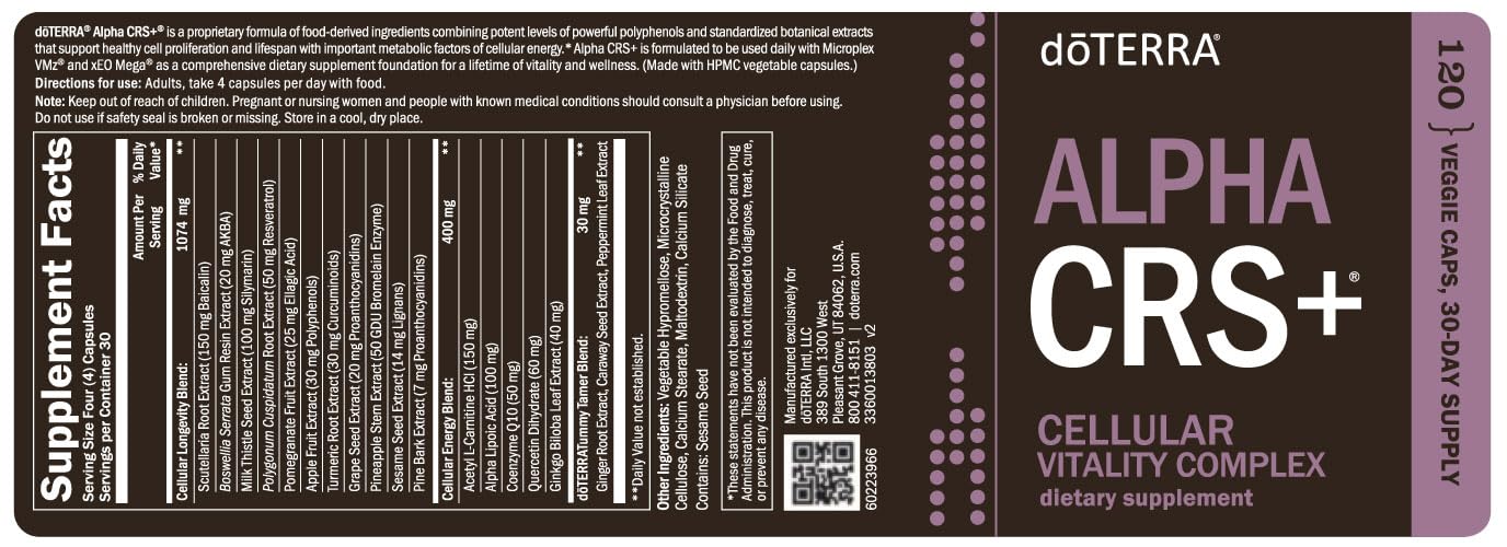 doTERRA Alpha CRS+ Lifelong Vitality Pack in daily routine setup for wellness.