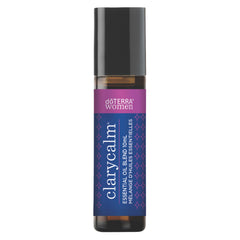 doTERRA Clary Calm bottle close-up for bedtime relaxation