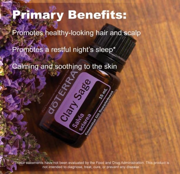 doTERRA Clary Sage massage oil application for skin soothing.