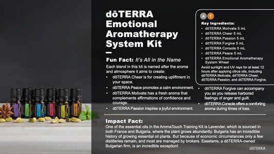 doTERRA emotional aromatherapy wheel to guide mood blend usage