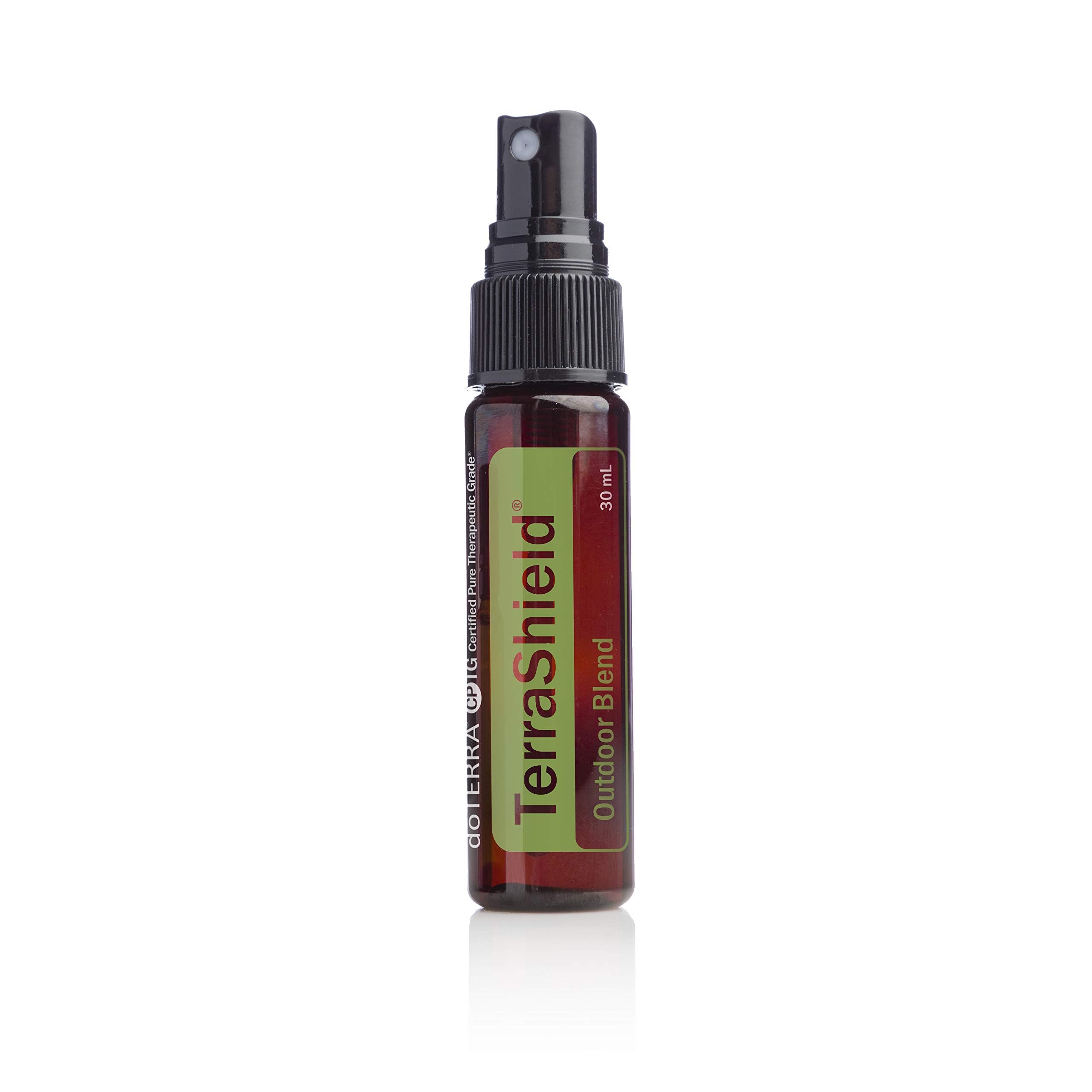 doTERRA TerraShield outdoor spray offers protection and a fresh woody scent for outdoor outings.