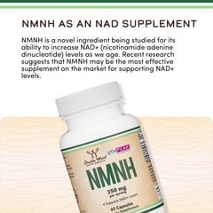 Double Wood NMNH bottle in packaging emphasizes USA-made quality and safety.