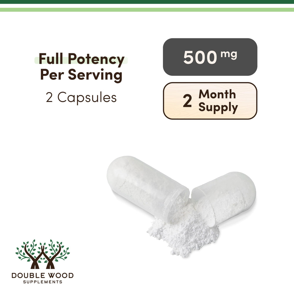 Double Wood Liposomal NAD+ daily-use bottle in kitchen setting.