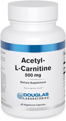 Douglas Laboratories Acetyl L-Carnitine 500 mg bottle front for easy daily dosing