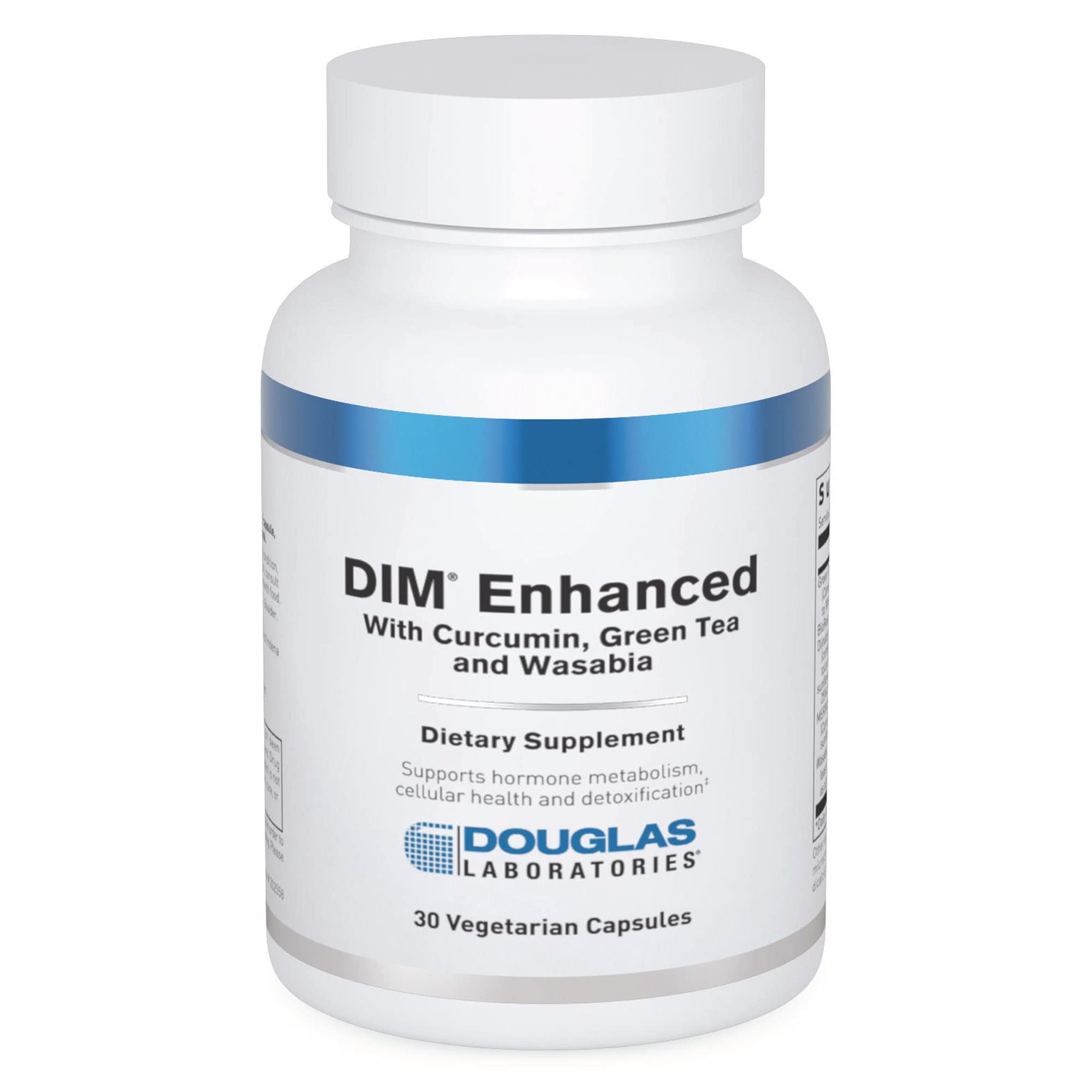 Douglas Laboratories DIM Enhanced bottle front displaying product name for hormone support