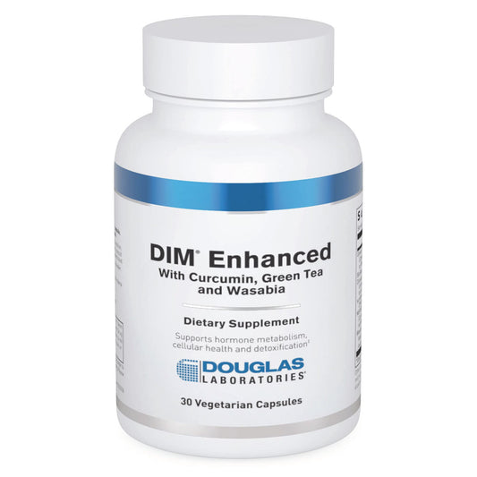 Douglas Laboratories DIM Enhanced bottle front displaying product name for hormone support
